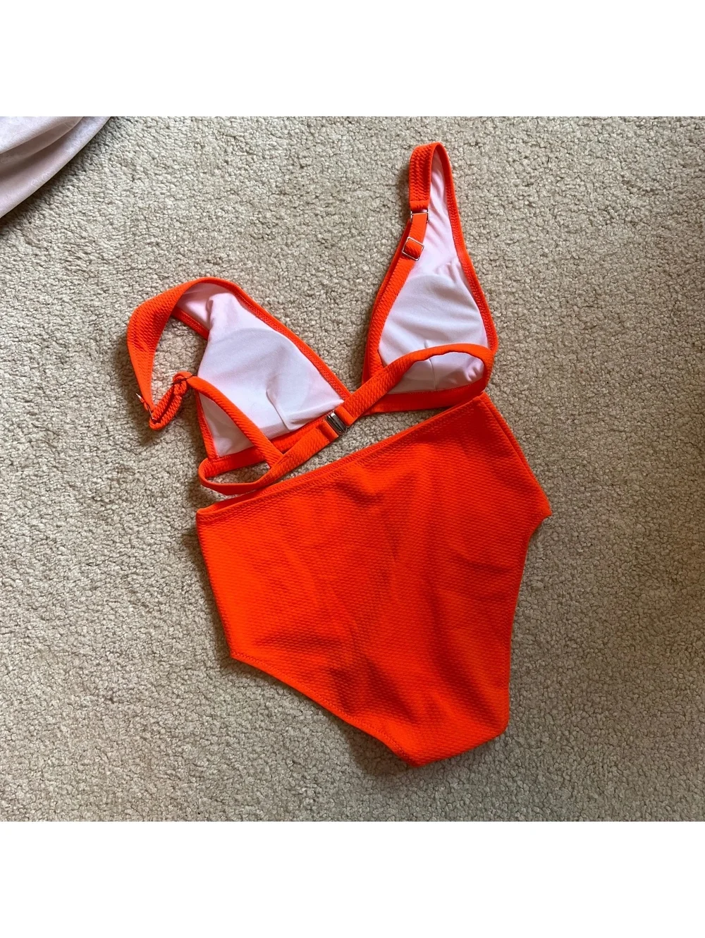 Shein Orange High Waist Swim Bikini Small
